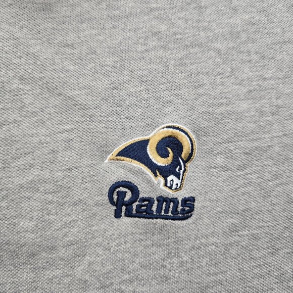 St Louis Rams Polo Shirt Mens XL Gray Vintage NFL Football Los Angeles - Picture 3 of 9